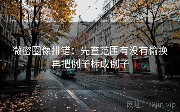 微密圈像排错：先查范围有没有偷换再把例子标成例子